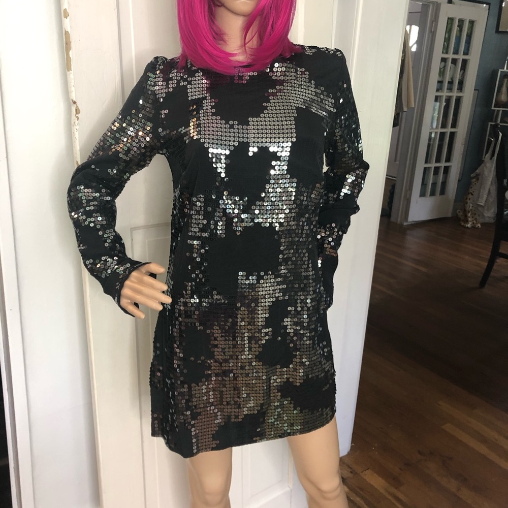 Gorgeous Sheri Bodell black sequined dress